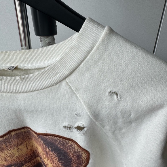 R13 White Teddy Bear Sweatshirt - Picture 4 of 12